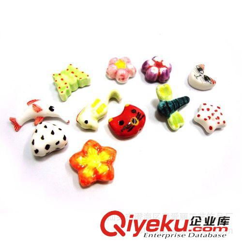 新奇特產(chǎn)品 純手工繪色陶瓷飾品 DIY可愛裝飾品原始圖片2