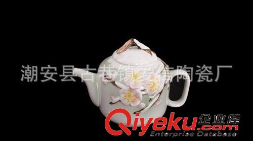 批发供应 珐琅瓷绘彩梅花茶具套装 陶瓷工艺品送礼佳品