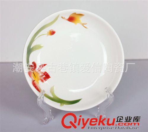 珐琅瓷 16头白釉红色蝶恋花 骨瓷餐具/工艺礼品/碗匙盘碟套装