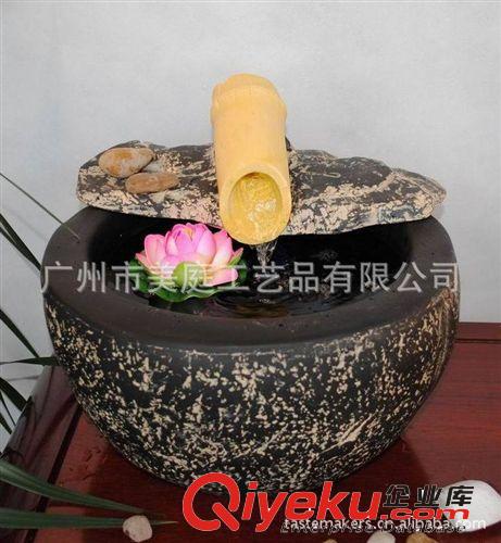 樹脂噴泉流水盆景水景加濕器擺件 家居水景裝飾品 魚缸擺件 水鄉原始圖片2