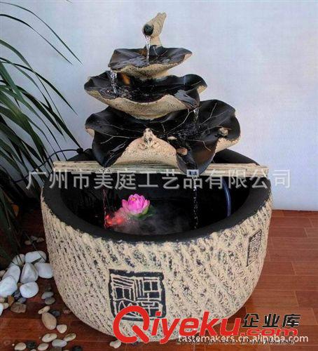 樹脂噴泉流水工藝品擺件家居魚缸水景裝飾品 加濕器擺件 聽泉