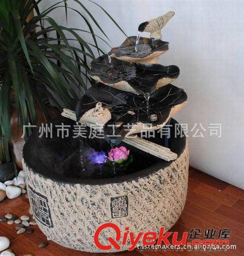 樹脂噴泉流水工藝品擺件家居魚缸水景裝飾品 加濕器擺件 聽泉