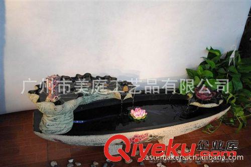 中式 樹脂工藝品 禮品 風水池 噴泉流水水景 魚缸擺設(shè) 擺件