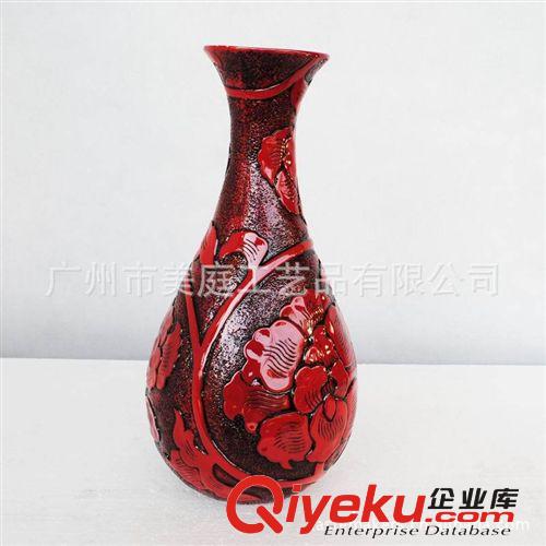 中式古典 樹脂 工藝擺設品 中國紅花影系列 家居擺件 花影長(小)