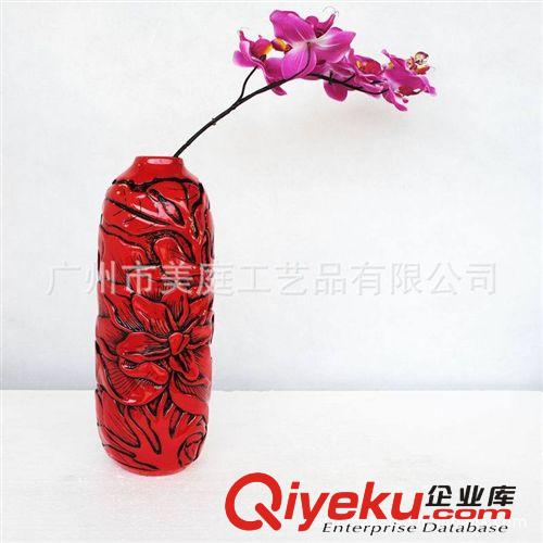 中式新古典 樹脂 工藝品 中國紅花影系列 家居擺設品 裳（圓）