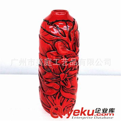 中式古典 樹脂 工藝擺設品 中國紅花影系列 家居擺件 花影長(小)原始圖片2