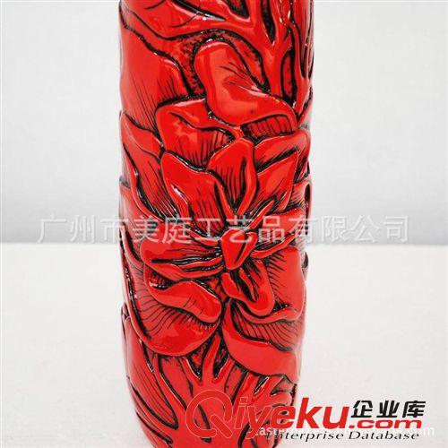中式古典 樹脂 工藝擺設品 中國紅花影系列 家居擺件 花影長(小)原始圖片3