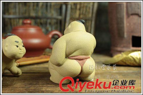陳韻堂茶寵精品紫砂茶寵擺件套裝逼真創(chuàng)意裝飾招財(cái)純手工相撲茶玩原始圖片3