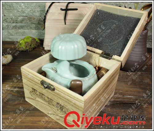 汝窯快客杯 南瓜快客杯 一壺一杯 旅行茶具 tj【陳韻堂】原始圖片3