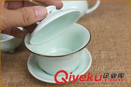 龍泉茶備套裝 龍泉工夫茶具套裝 公道杯茶杯蓋碗 八件套 陳韻堂