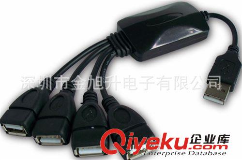 黑色长方体4口USB HUB 分线器 可订做LOGO