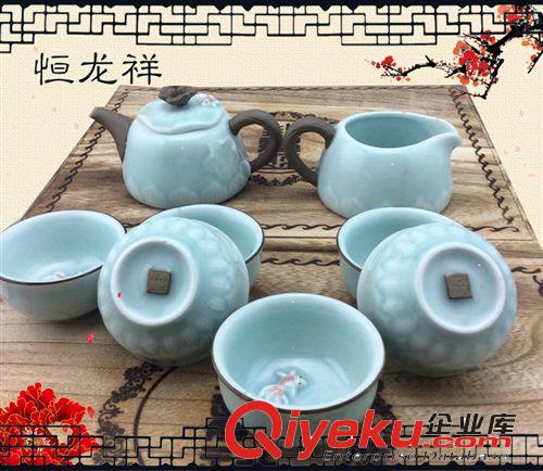 【恒龍祥】汝窯節(jié)節(jié)高升半自動茶具 gd茶具套裝1*150ml