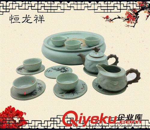 廠(chǎng)家出售 雙龍壺加茶盤(pán)gd茶具禮品 創(chuàng)意禮品茶具1*150ml