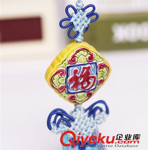 【新品】陶瓷汽車掛件 臺灣交趾陶汽車掛件 gd汽車掛件原始圖片3