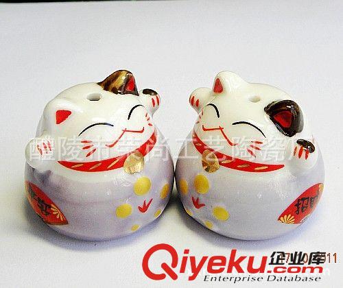 汽車飾品 骨瓷招財貓 汽車內(nèi)飾掛件批發(fā) (裸貓價格，不含配件)原始圖片2