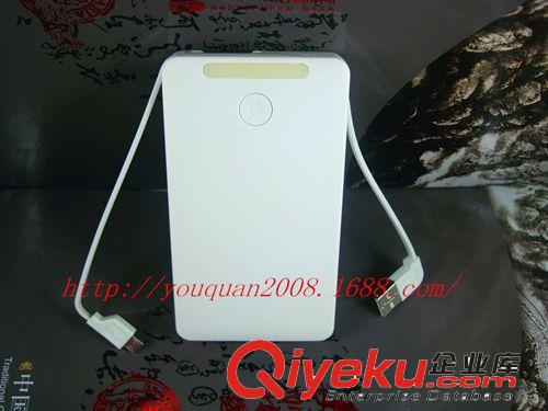 新款移動電源 三星聚合物6000mah機線一體三星蘋果通用超薄充電寶原始圖片3