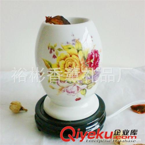 陶瓷香薰燈 手工鏤空 陶瓷臺燈 熏香燈原始圖片2