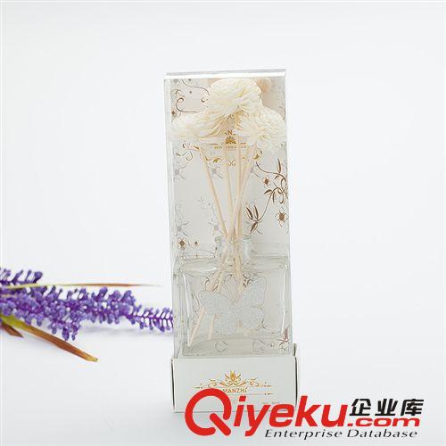 蔓芷蝴蝶亮片玻璃瓶香薰套裝 朋友商務(wù)禮品揮發(fā)香薰 禮盒香薰家飾