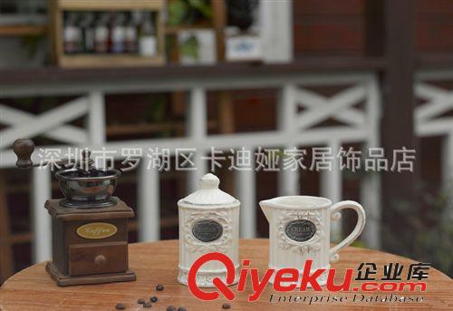 tj供應 精品咖啡套件 精致古典陶瓷擺件 RY-309