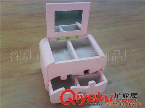 tr木質(zhì)梳妝收納臺，多層帶鏡化妝品收納盒，珠寶盒，桌面整理原始圖片3