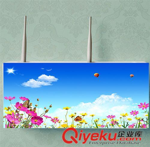 木質(zhì)路由器電線(xiàn)收納盒創(chuàng)意排插插座遮擋盒電視線(xiàn)收納整理盒原始圖片3