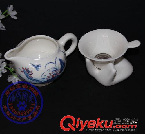 zg景德鎮(zhèn)青花瓷荷塘月色功夫茶具禮品套裝||蓋碗|功夫杯|漏托