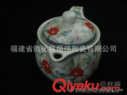 供應(yīng)7頭青花瓷茶具整套禮品套裝|大水壺雙層杯|釉中彩|禮盒裝原始圖片3