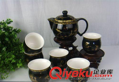 茶具7頭黑釉大茶壺 雙層杯 B壺   gd茶具 禮品套裝 陶瓷茶具