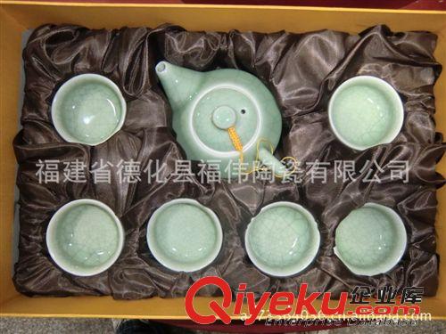 廠家供應哥窯茶具 陶瓷茶具 8頭茶具 gd茶具套裝 哥窯冰裂茶具