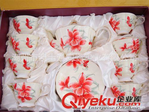 廠家直銷-gd陶瓷咖啡具，15頭茶具，強(qiáng)化骨瓷