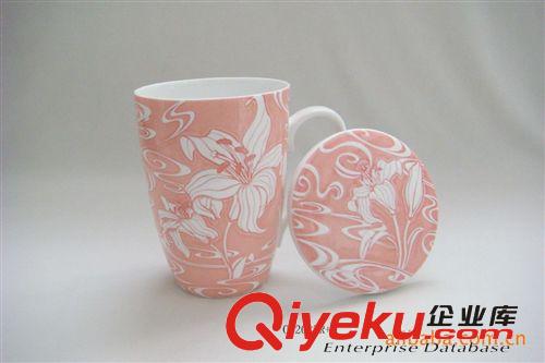 sixth kiln品牌批發優質陶瓷杯子帶蓋情侶對杯套裝圓型浮雕花卉原始圖片2