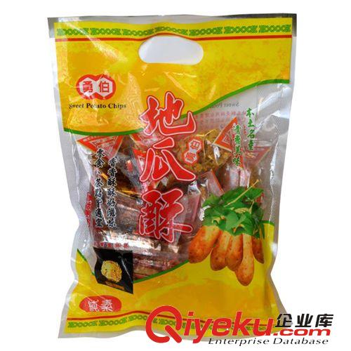 臺灣休閑食品 勇伯黑糖地瓜酥（袋裝）300g*6 進(jìn)口食品批發(fā)