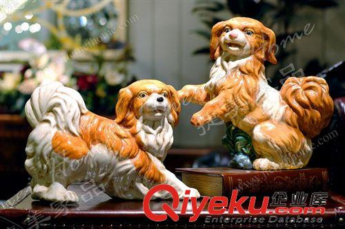 精品推薦 DOG23W-12.5  高溫白紋片陶瓷狗 新款家居飾品原始圖片2