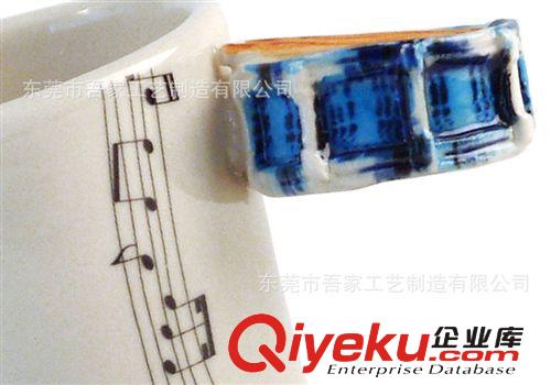 咖啡杯陶瓷，音樂杯，創(chuàng)意陶瓷杯，陶瓷創(chuàng)意，咖啡文化禮品原始圖片2