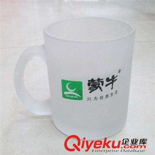 熱轉(zhuǎn)印磨砂玻璃廣告杯，促銷玻璃杯，熱轉(zhuǎn)印涂層玻璃馬克杯