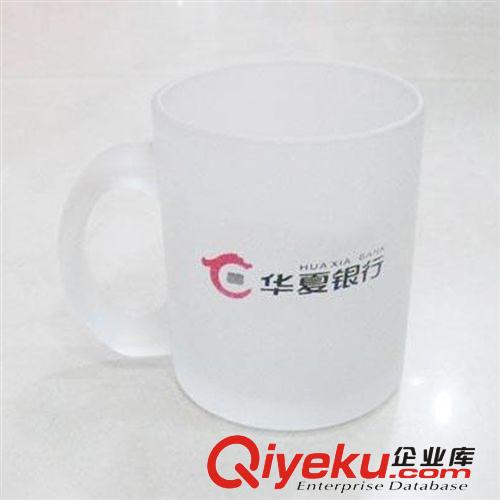 熱轉(zhuǎn)印磨砂玻璃廣告杯，促銷玻璃杯，熱轉(zhuǎn)印涂層玻璃馬克杯