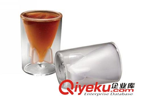 2014新款個性威士忌紅酒杯 雙層導(dǎo)彈玻璃杯 酒吧專用禮品杯原始圖片2