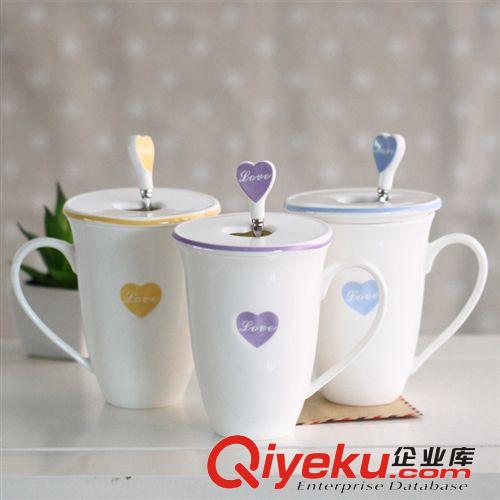 熱轉印變色杯馬克杯子批發 個性DIY定制 廠家直銷 桃心把柄變色杯