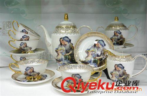 gd骨質瓷歐式花卉咖啡具杯碟禮品套裝 奢華皇室陶瓷禮品餐具