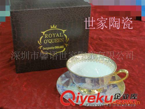 歐式時尚禮品咖啡杯碟，皇室陶瓷家居奢華擺件，骨瓷咖啡杯套裝原始圖片3