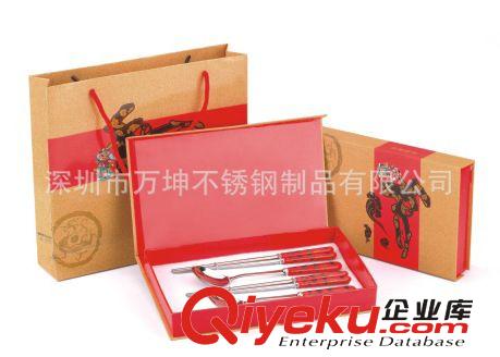 新款紅瓷餐具套裝(禮盒裝喜慶勺筷)/節(jié)日促銷(xiāo)禮品/禮品勺筷