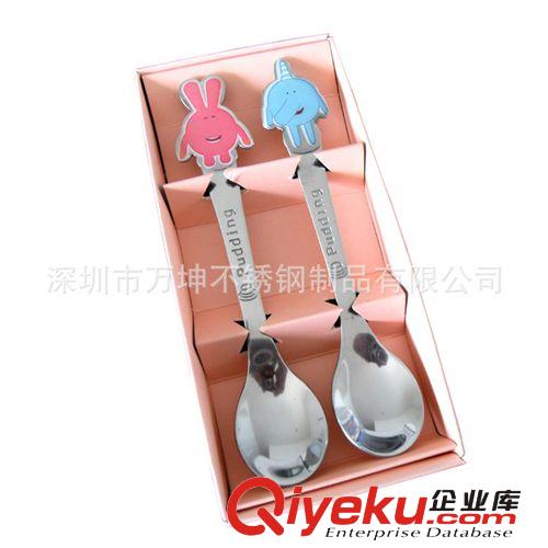不銹鋼兒童餐具|zp卡通布丁匙|奶粉禮品促銷勺子原始圖片2