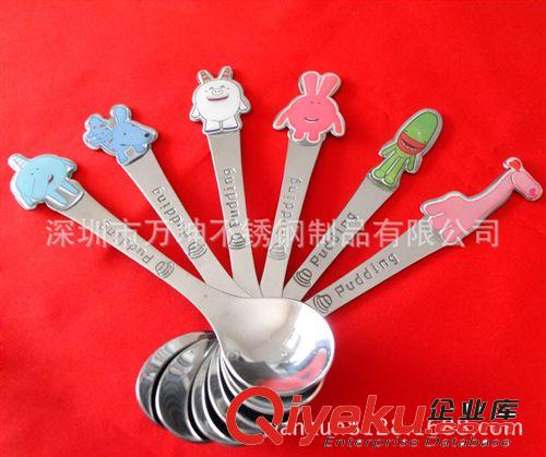 不銹鋼兒童餐具|zp卡通布丁匙|奶粉禮品促銷勺子原始圖片3