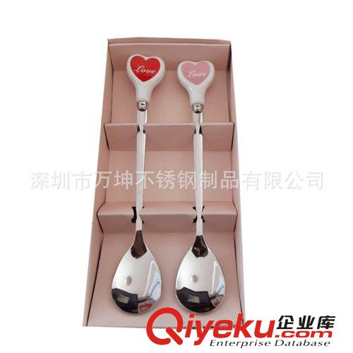 2014新款情人節(jié)禮品餐具/陶瓷心形頭情侶勺/創(chuàng)意心形咖啡勺原始圖片3