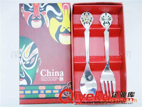 廠家供應低碳環(huán)保不銹鋼勺叉,tj臉譜餐具原始圖片2
