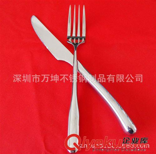 萬坤牌高品質無磁不銹鋼牛排刀叉|時尚空心柄西餐刀叉原始圖片3