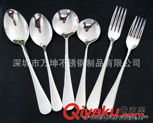 廠家直銷不銹鋼光柄西餐具(gd刀叉勺)原始圖片2