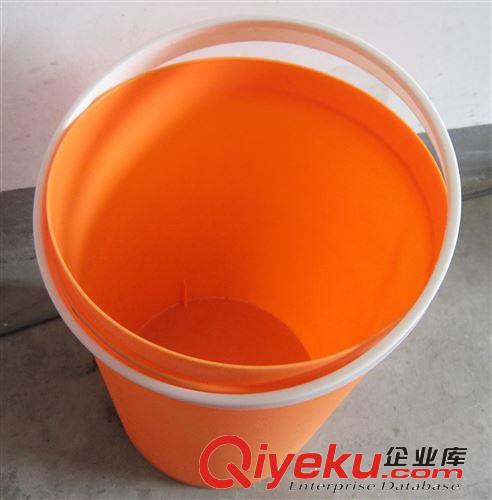 橙色圓形垃圾桶 有箍圈 垃圾桶蘇州采購配送處原始圖片2