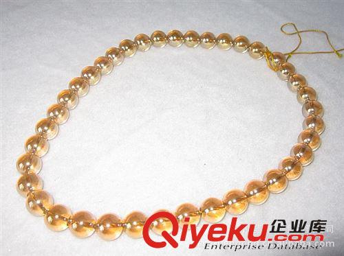 天然黃水晶項鏈 佛珠開運項鏈 晶體通透 招財必備 項鏈周長40cm原始圖片3