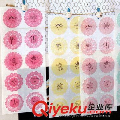 日韓國(guó)文具 可愛(ài)小清新蕾絲裝飾貼 DIY透明貼紙 創(chuàng)意貼 開(kāi)關(guān)帖紙